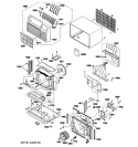 CABINET & COMPONENTS Diagram and Parts List for AJCQ10DCDW2  General Electric Air Conditioner