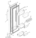 FRESH FOOD DOOR Diagram and Parts List for GSHS5KGXBCSS  General Electric Refrigerator
