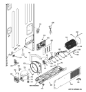 MACHINE COMPARTMENT Diagram and Parts List for PFQS5PJZCSS  General Electric Refrigerator