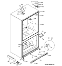 CASE PARTS Diagram and Parts List for PFSF5NFZCCC  General Electric Refrigerator
