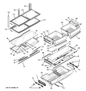 FRESH FOOD SHELVES Diagram and Parts List for PGSS5PJZCSS  General Electric Refrigerator