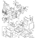 MOTOR, HEATER & BASE PAN PARTS Diagram and Parts List for AZ85E12EACW1  General Electric Air Conditioner