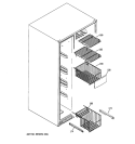 FREEZER SHELVES Diagram and Parts List for GSS23QSWLSS  General Electric Refrigerator