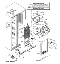 FREEZER SECTION Diagram and Parts List for GSS25LSWJSS  General Electric Refrigerator