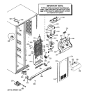 FREEZER SECTION Diagram and Parts List for PSK25VGXICCC  General Electric Refrigerator