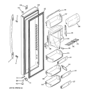 FRESH FOOD DOOR Diagram and Parts List for PSQS6YGYCDSS  General Electric Refrigerator