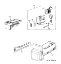 ICE MAKER & DISPENSER Diagram and Parts List for DFSS9VKBASS  General Electric Refrigerator