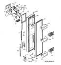 FREEZER DOOR Diagram and Parts List for PCG23NGMHFBB  General Electric Refrigerator