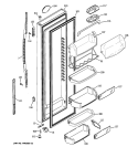 FRESH FOOD DOOR Diagram and Parts List for PCG23NGMHFBB  General Electric Refrigerator
