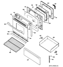DOOR & DRAWER PARTS Diagram and Parts List for RB790DT1BB  Hotpoint Range