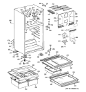 CABINET Diagram and Parts List for HTH17GBT2RWW  Hotpoint Refrigerator