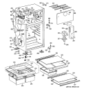 CABINET Diagram and Parts List for HTM18GCSDRSA  Hotpoint Refrigerator