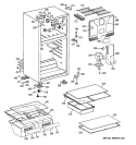 CABINET Diagram and Parts List for HTS18JBSBRWW  Hotpoint Refrigerator