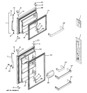 DOORS Diagram and Parts List for GTH18DBXDRWW  General Electric Refrigerator