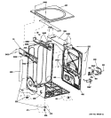 Part Location Diagram of WE20M429 GE BOTTOM CHASSIS BASE