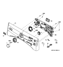 CONTROL PANEL Diagram and Parts List for PFDN445GL0MG  General Electric Dryer