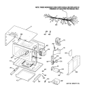 MICROWAVE BODY PARTS Diagram and Parts List for JKP90DP2CC  General Electric Microwave Oven Combo