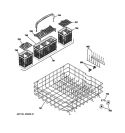 LOWER RACK ASSEMBLY Diagram and Parts List for ZBD6900P30II  General Electric Dishwasher