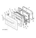 Part Location Diagram of WB55T10183 GE LINING OVN DR Assembly