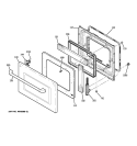 DOOR Diagram and Parts List for CT959ST1SS  General Electric Wall Oven