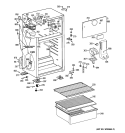 CABINET Diagram and Parts List for GTS18CCBHRBB  General Electric Refrigerator