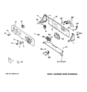 CONTROLS & BACKSPLASH Diagram and Parts List for WLSR3000G5WW  General Electric Washer