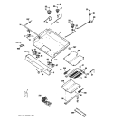 GAS & BURNER PARTS Diagram and Parts List for JGB250DET1WW  General Electric Range