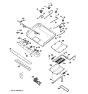 GAS & BURNER PARTS Diagram and Parts List for JGB282SET1SS  General Electric Range