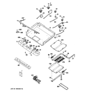 GAS & BURNER PARTS Diagram and Parts List for JGB296DET1BB  General Electric Range