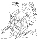 BODY PARTS Diagram and Parts List for JGB296DET1BB  General Electric Range