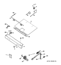 GAS & BURNER PARTS Diagram and Parts List for JGBS18GET1SA  General Electric Range