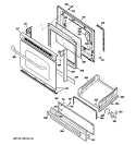 DOOR & DRAWER PARTS Diagram and Parts List for JGBS23SET1SS  General Electric Range