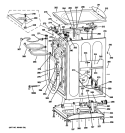 CABINET & TOP PANEL Diagram and Parts List for GFWN1100L2WW  General Electric Washer
