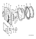 DOOR Diagram and Parts List for GFWN1100L2WW  General Electric Washer