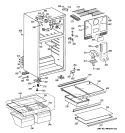 CABINET Diagram and Parts List for HTH18GBT3RCC  Hotpoint Refrigerator