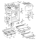 CABINET Diagram and Parts List for HTH18GCT3RWW  Hotpoint Refrigerator