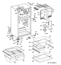 CABINET Diagram and Parts List for HTS18GBBHRWW  Hotpoint Refrigerator
