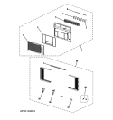 CONTROL PARTS Diagram and Parts List for AKW25DNT1  General Electric Air Conditioner