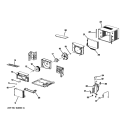 FRONT PANEL Diagram and Parts List for AKQ24DNT1  General Electric Air Conditioner
