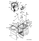 CABINET 4 Diagram and Parts List for GTUP270GM1WW  General Electric Washer Dryer Combo