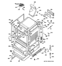 BODY PARTS Diagram and Parts List for JGBP28WEKCWW  General Electric Range
