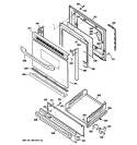 DOOR & DRAWER PARTS Diagram and Parts List for JGBS24DEM7CC  General Electric Range