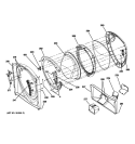 FRONT PANEL & DOOR Diagram and Parts List for PFWS4600L0WW  General Electric Washer