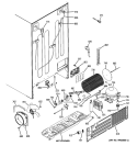 SEALED SYSTEM & MOTHER BOARD Diagram and Parts List for GCE21XGYCFWW  General Electric Refrigerator