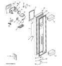 FREEZER DOOR Diagram and Parts List for GCE23LGYCFLS  General Electric Refrigerator
