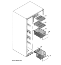 FREEZER SHELVES Diagram and Parts List for GCE23LGYCFWW  General Electric Refrigerator