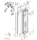 FREEZER DOOR Diagram and Parts List for GIE21LGYCFKB  General Electric Refrigerator