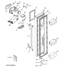 FREEZER DOOR Diagram and Parts List for GSC22QGTLWW  General Electric Refrigerator