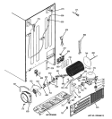 SEALED SYSTEM & MOTHER BOARD Diagram and Parts List for GSC22QGTLWW  General Electric Refrigerator