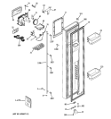 FREEZER DOOR Diagram and Parts List for GWE23LGYCFSS  General Electric Refrigerator